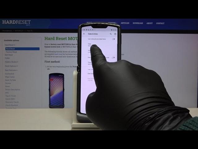 Video thumbnail for How to Change Date and Time in MOTOROLA Razr 5G – Time & Date Settings