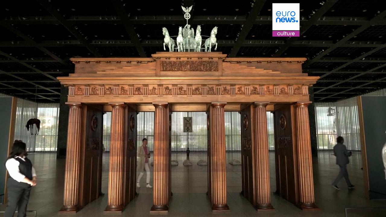 Video thumbnail for Hitler, horses and pigeons: Maurizio Cattelan explores power and darkness in Berlin exhibition