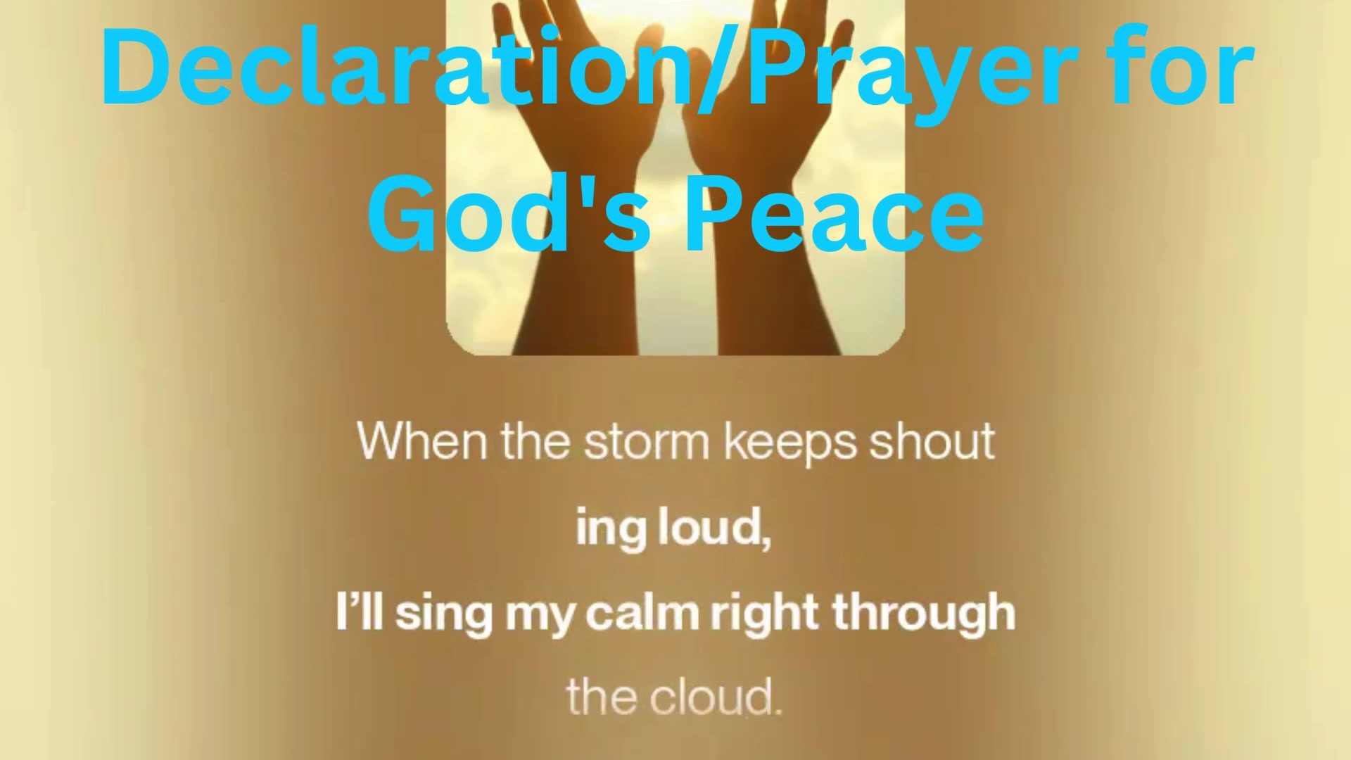 Video thumbnail for Remix Declaration Prayer for God's Peace