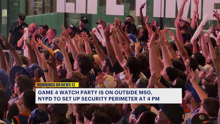 Video thumbnail for Knicks game 4 watch party approved outside of Madison Square Garden