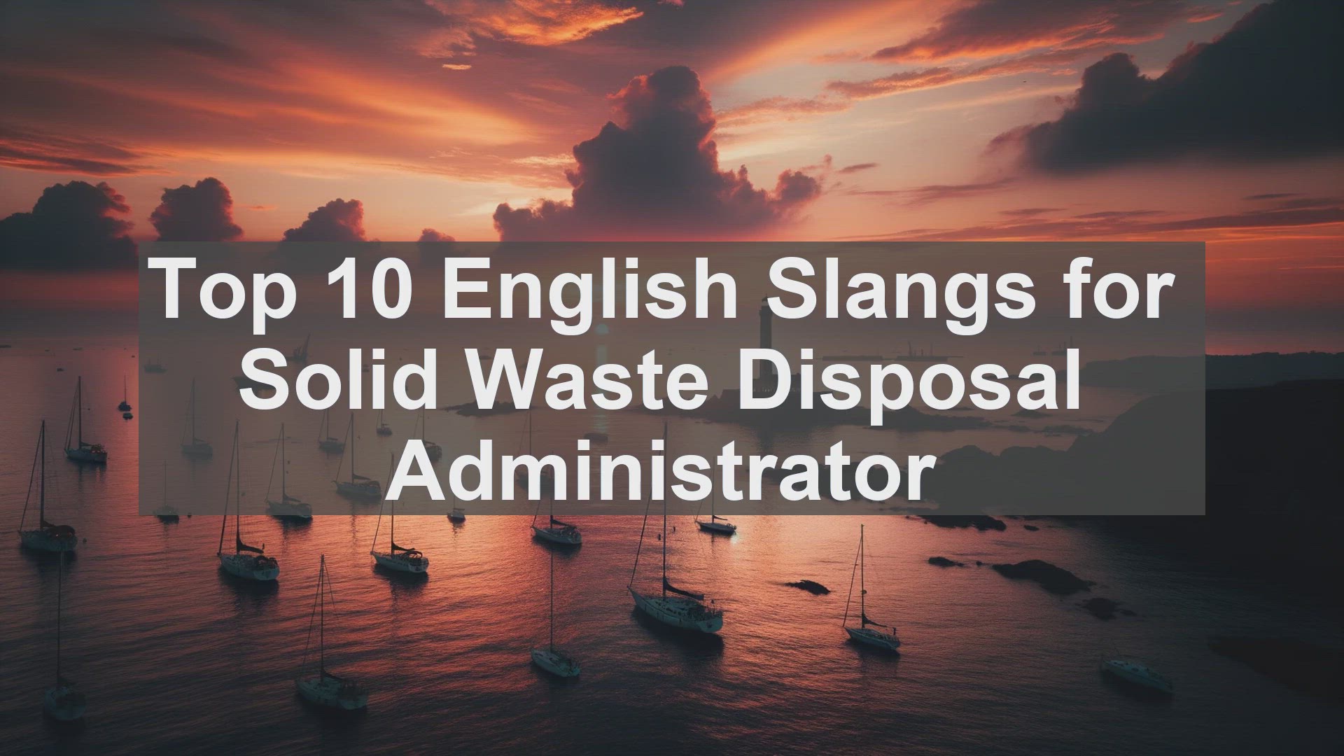 'Video thumbnail for Top 10 English Slangs for Solid Waste Disposal Administrator'