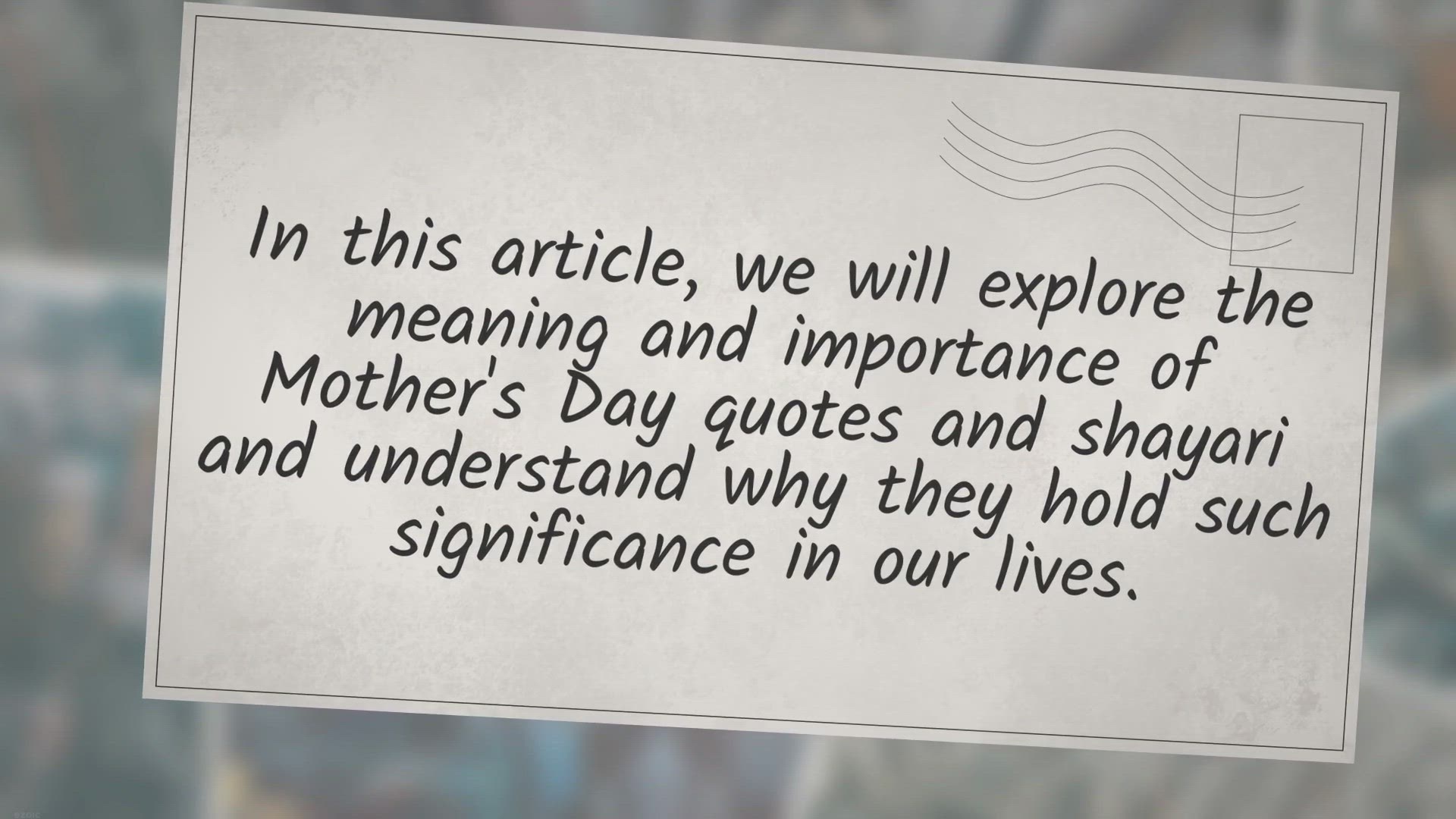 Video thumbnail for Expressing Love and Gratitude: Understanding the Significance of Mother's Day Quotes and Shayari