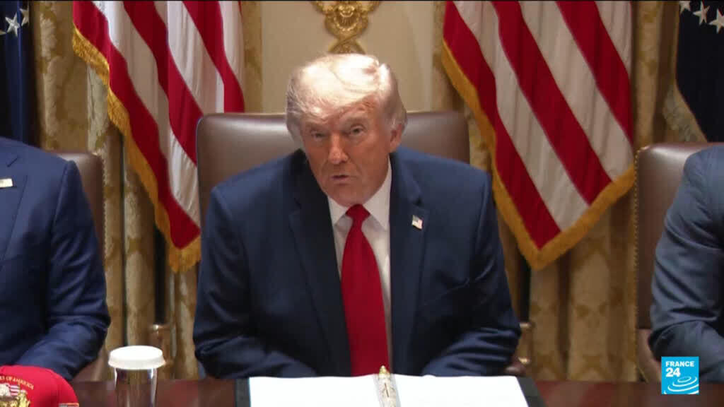 Video thumbnail for Iran and US trade air strikes after Trump dismisses report of Hormuz deal