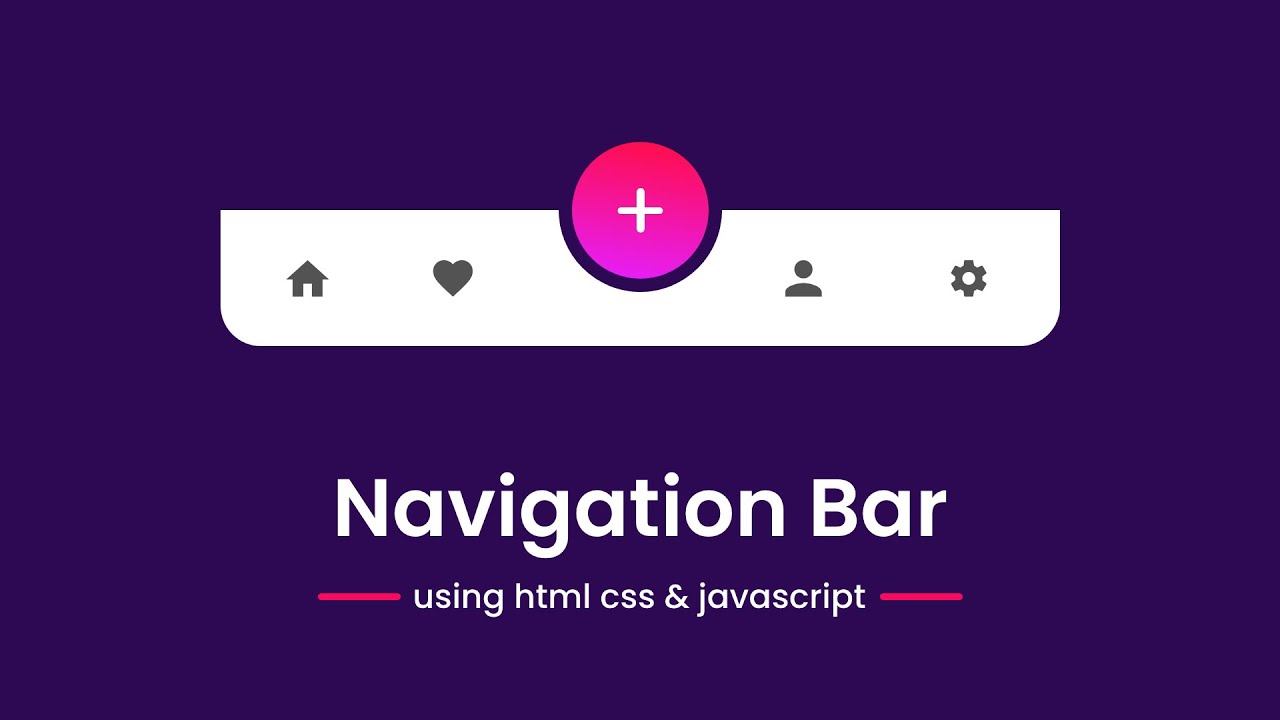 'Video thumbnail for How To Make Bottom Navigation Menu Using HTML CSS And JavaScript _ Animated Menu Design'