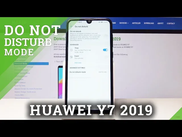 Video thumbnail for Do Not Disturb Mode in HUAWEI Y7 2019 - DND Settings