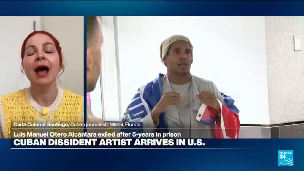 Video thumbnail for Cuban dissident artist arrives in US after 5-years in prison