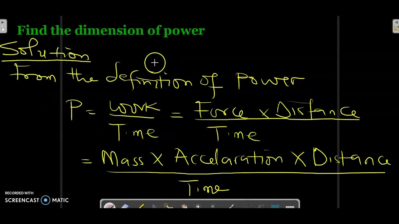 'Video thumbnail for How to Calculate the Dimension of Power'