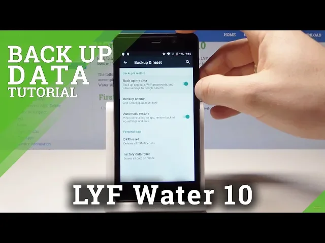 Video thumbnail for How to Back Up Data in LYF Water 10 - Enable Google Backup