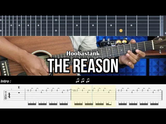 Video thumbnail for The Reason - Hoobastank | EASY Guitar Lessons TAB for Beginners - Guitar Tutorial