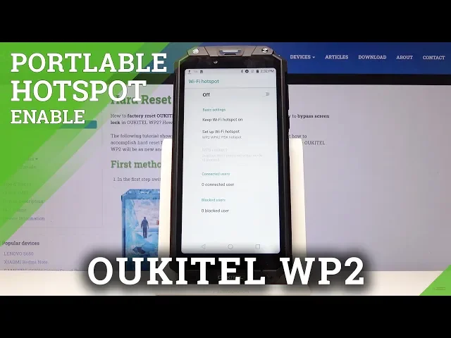 Video thumbnail for How to Enable Hotspot in OUKITEL WP2 - Sharing Internet