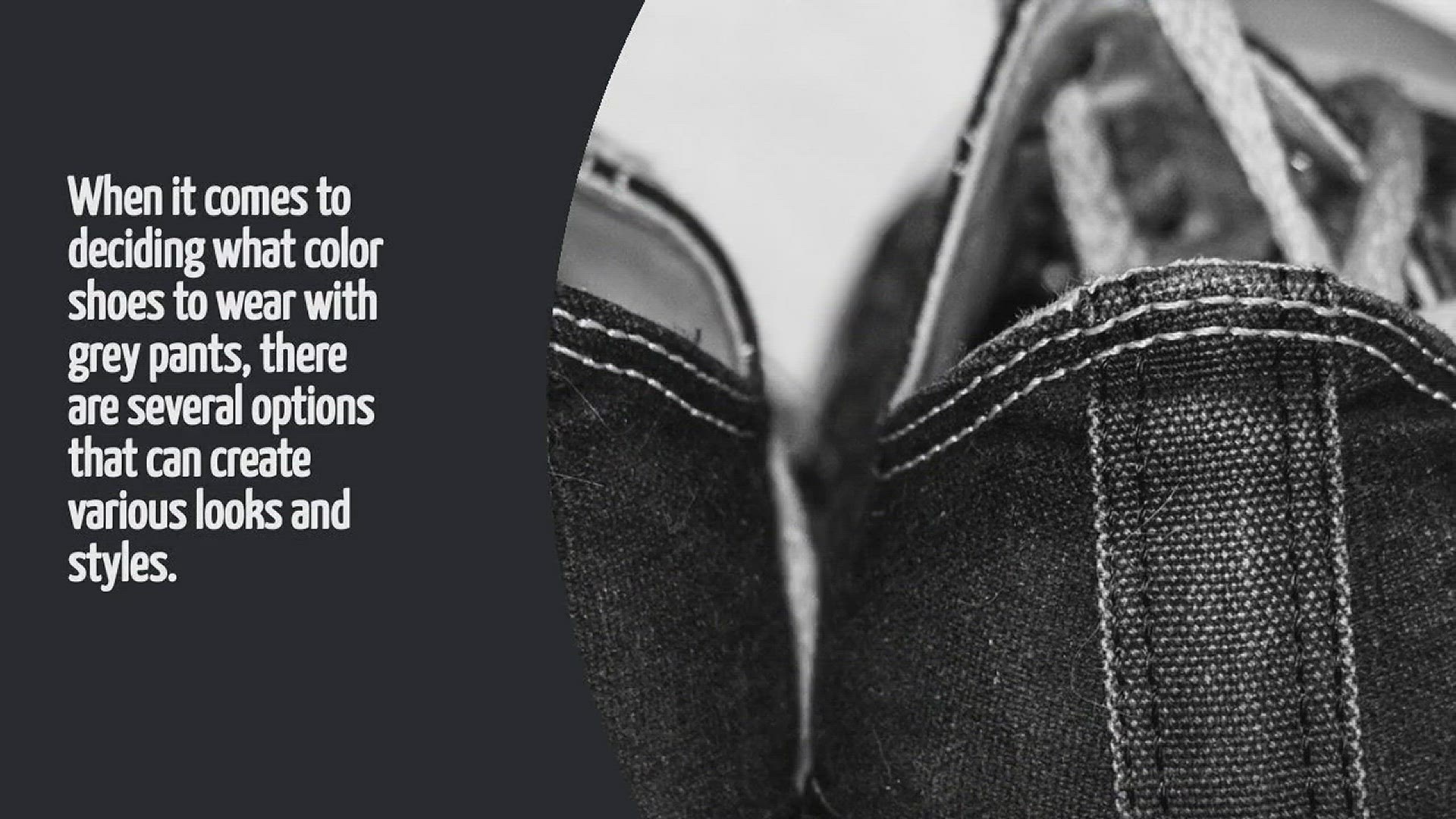 Video thumbnail for What Color Shoes With Grey Pants