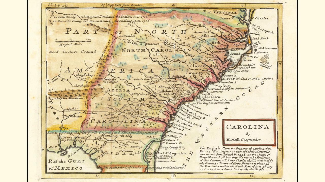 Video thumbnail for The history behind North Carolina and South Carolina's name and split