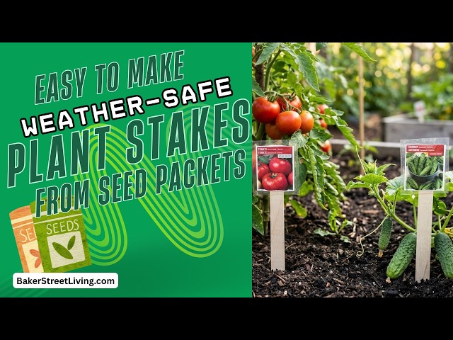 Video thumbnail for DIY Garden Stakes from Seed Packets | Easy Weatherproof Plant Stakes