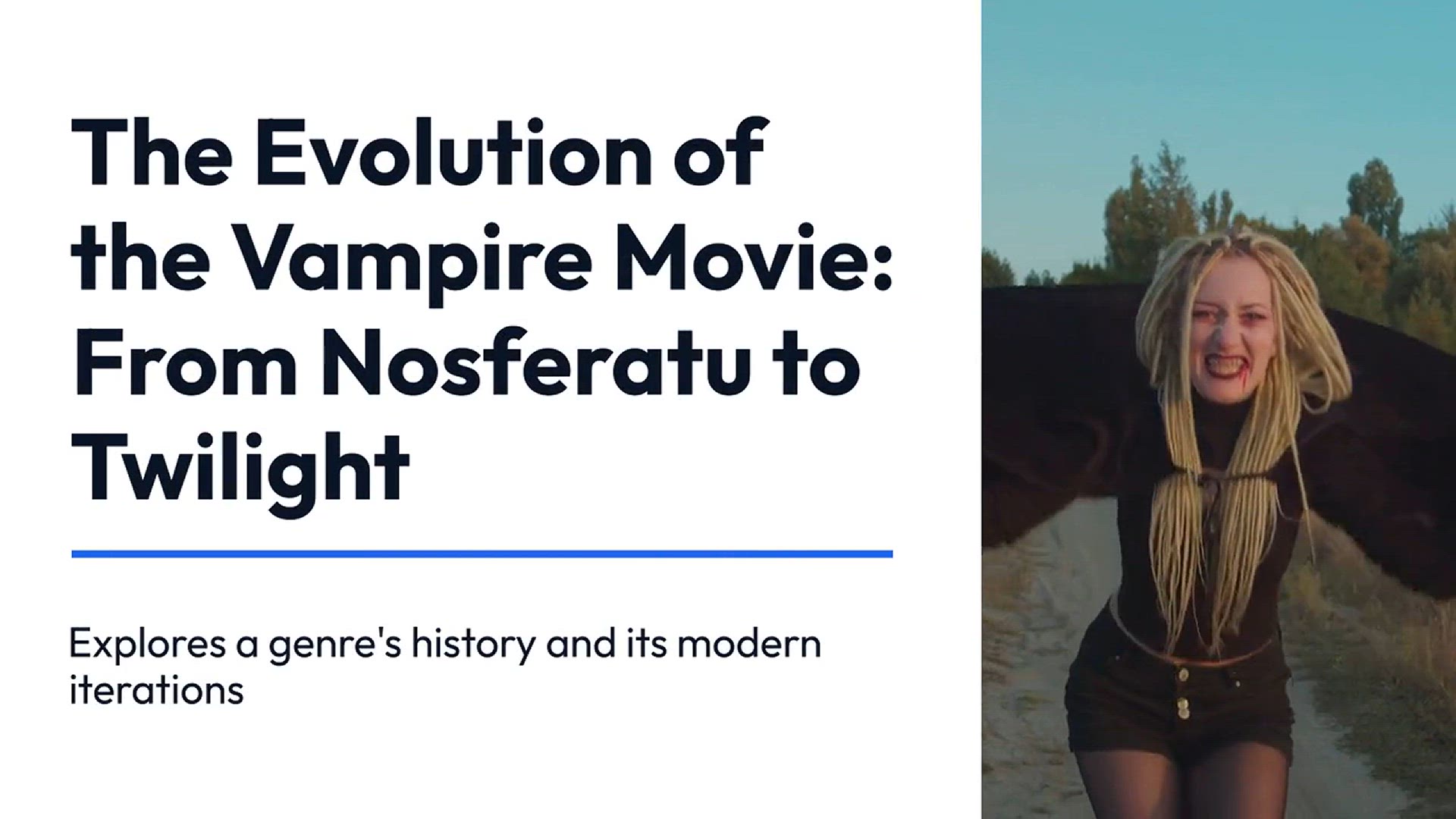 'Video thumbnail for The Evolution of the Vampire Movie From Nosferatu to Twilight'