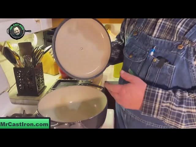 Video thumbnail for Lodge 6 Quart Enameled Cast Iron Dutch Oven