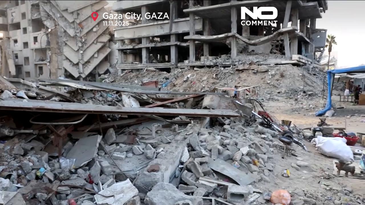 Video thumbnail for Gaza residents rebuild daily lives amid the ruins