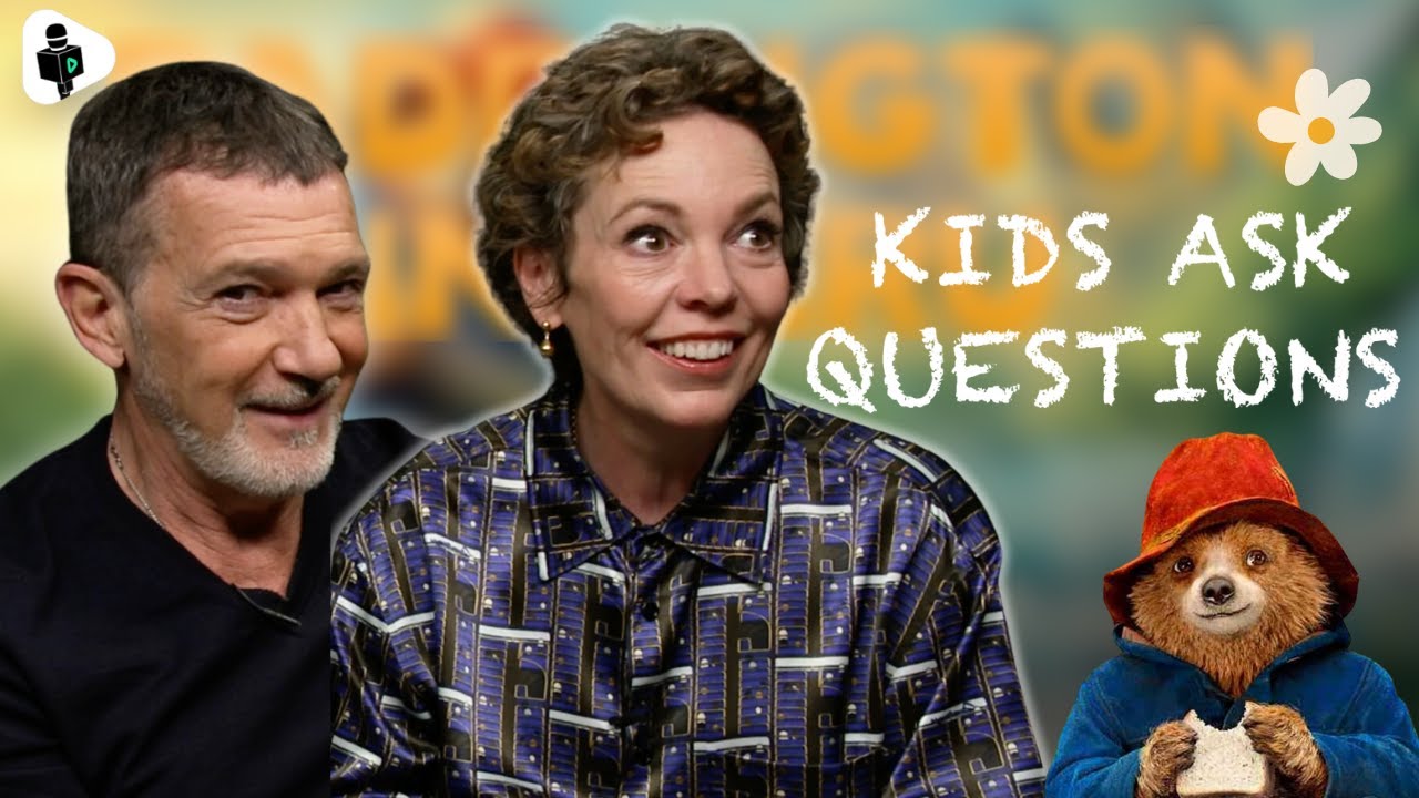 Video thumbnail for Antonio Banderas & Olivia Colman ANSWER Questions From KIDS 💙 Paddington In Peru Interview