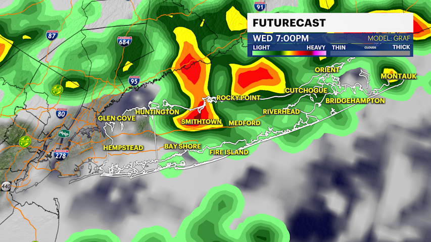 Video thumbnail for More summer heat on Long Island Wednesday with scattered evening storms