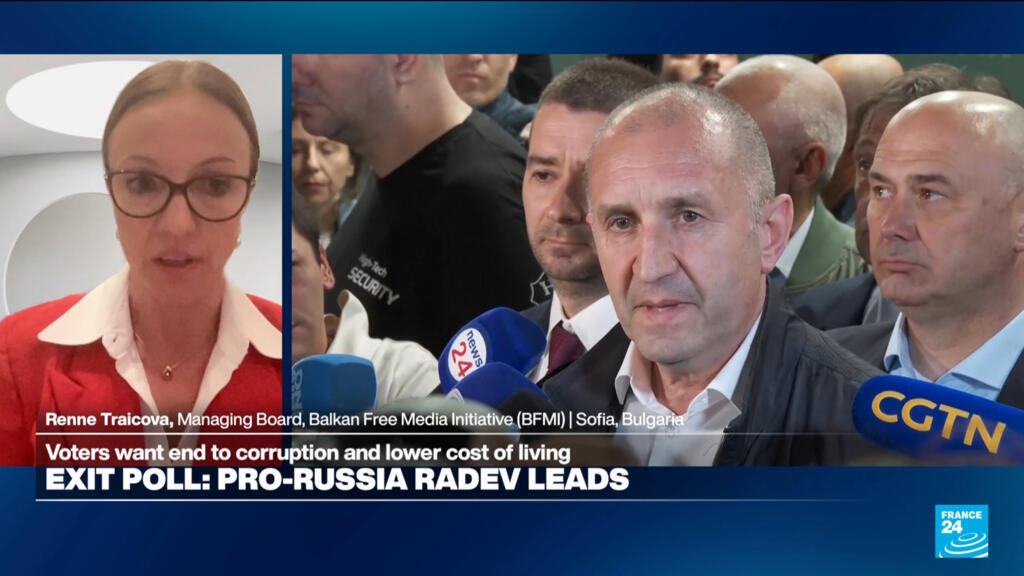 Video thumbnail for Bulgaria's pro-Russian former president takes strong lead