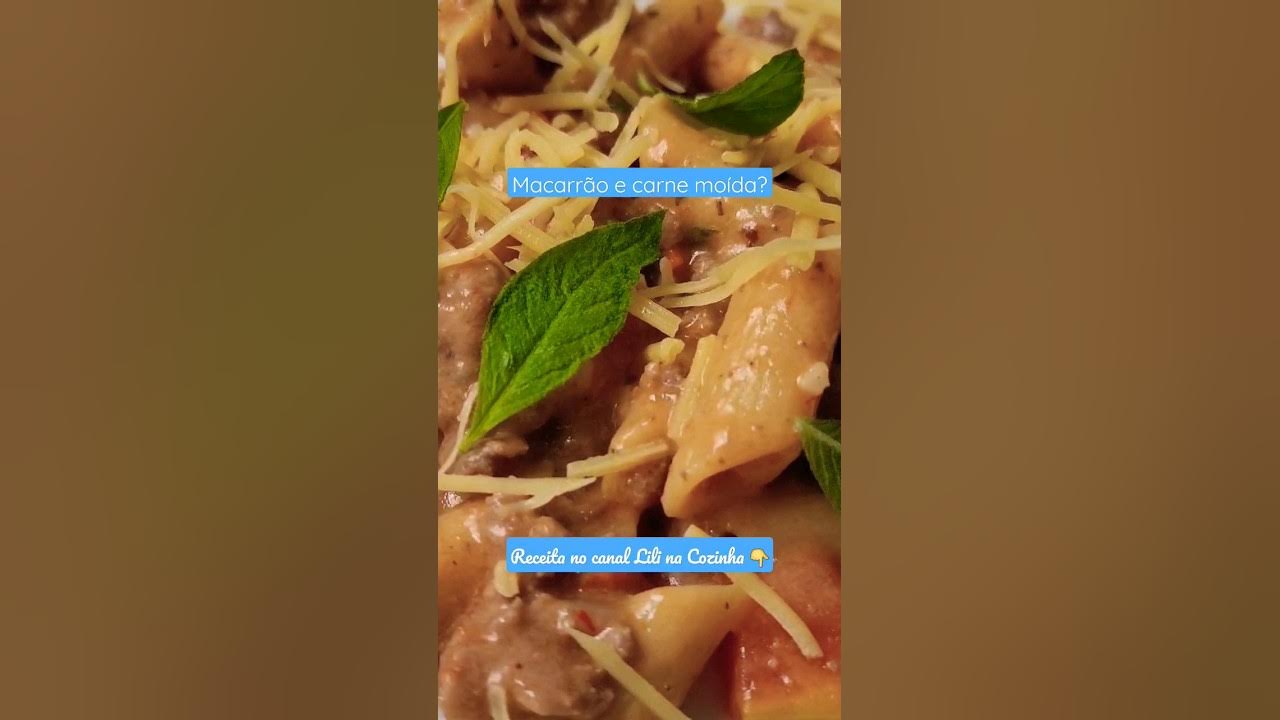 Video thumbnail for aquele macarrão cremoso com #carne moída vai bem em qualquer dia, né? veja a #receita no canal!