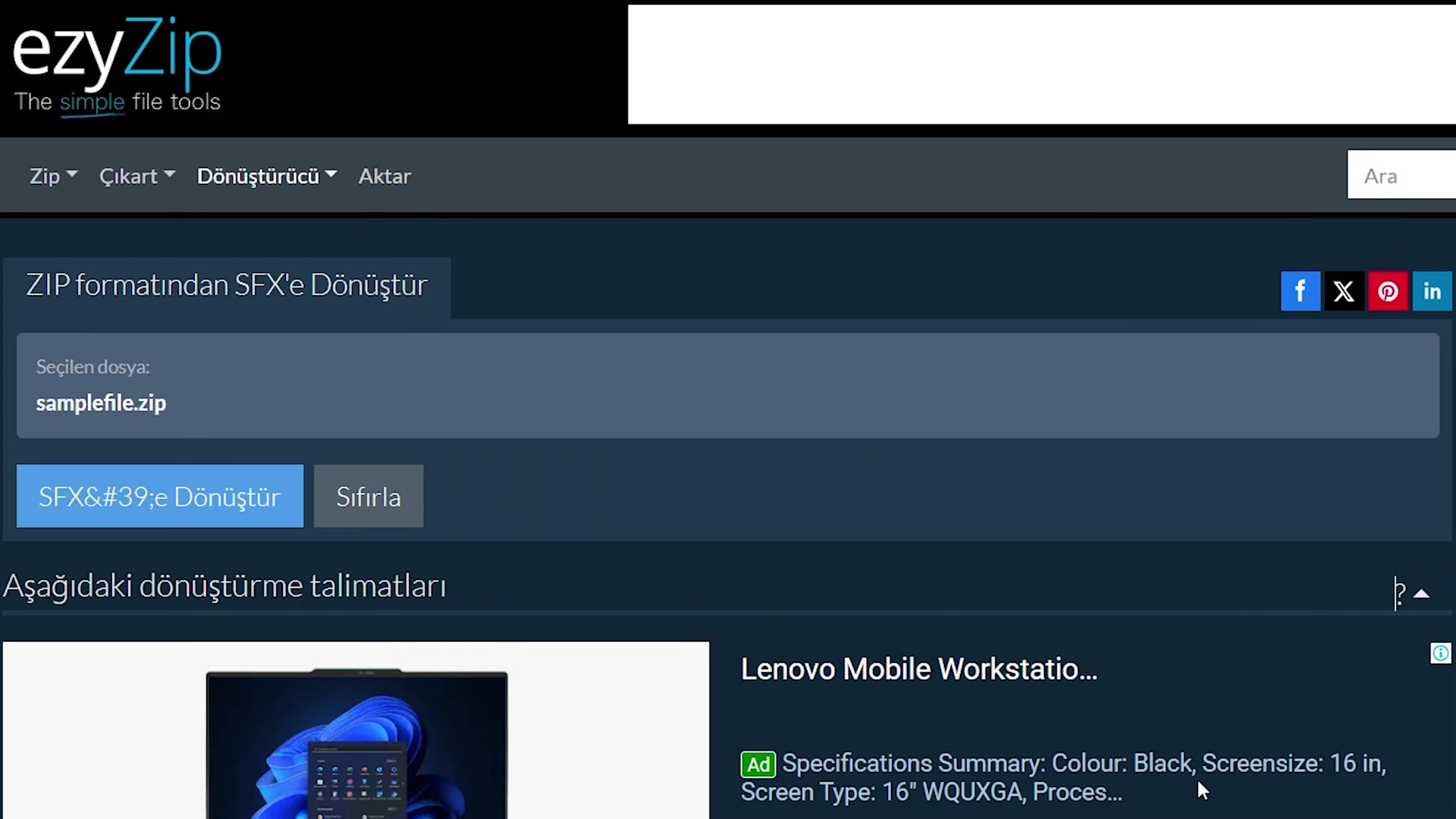 Video thumbnail for 📦 ZIP'i SFX'e Çevrimiçi Ücretsiz Nasıl Dönüştürülür | Yazılım Kurulumu Gerekmez