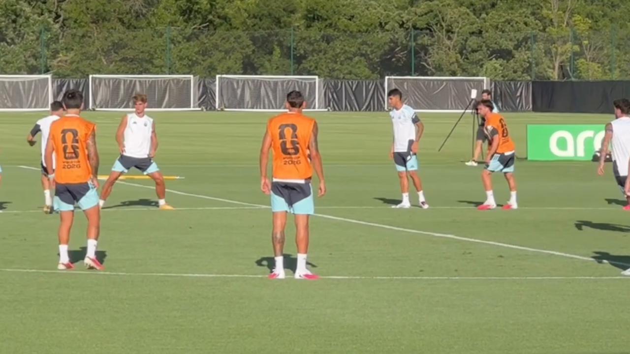 Video thumbnail for US: Argentina completes final training session ahead of Switzerland World Cup quarterfinal.