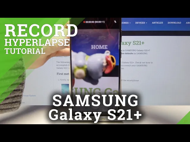 Video thumbnail for How to Record Hyperlapse in SAMSUNG Galaxy S21+ - Speeded Up Videos