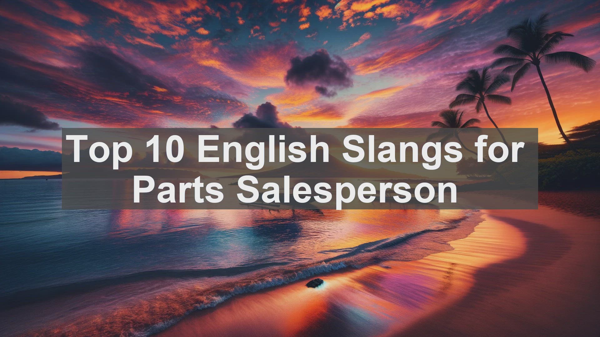 'Video thumbnail for Top 10 English Slangs for Parts Salesperson'