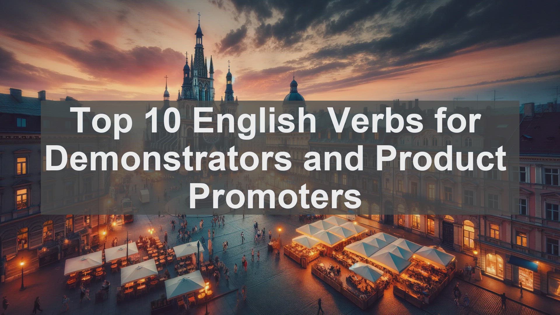'Video thumbnail for Top 10 English Verbs for Demonstrators and Product Promoters'