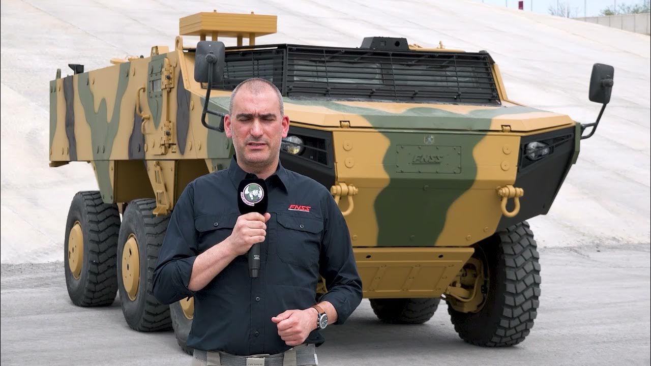 Video thumbnail for PARS SCOUT FNSS 6x6 8x8 wheeled armored vehicles technical review at IDEF 2021 Turkey