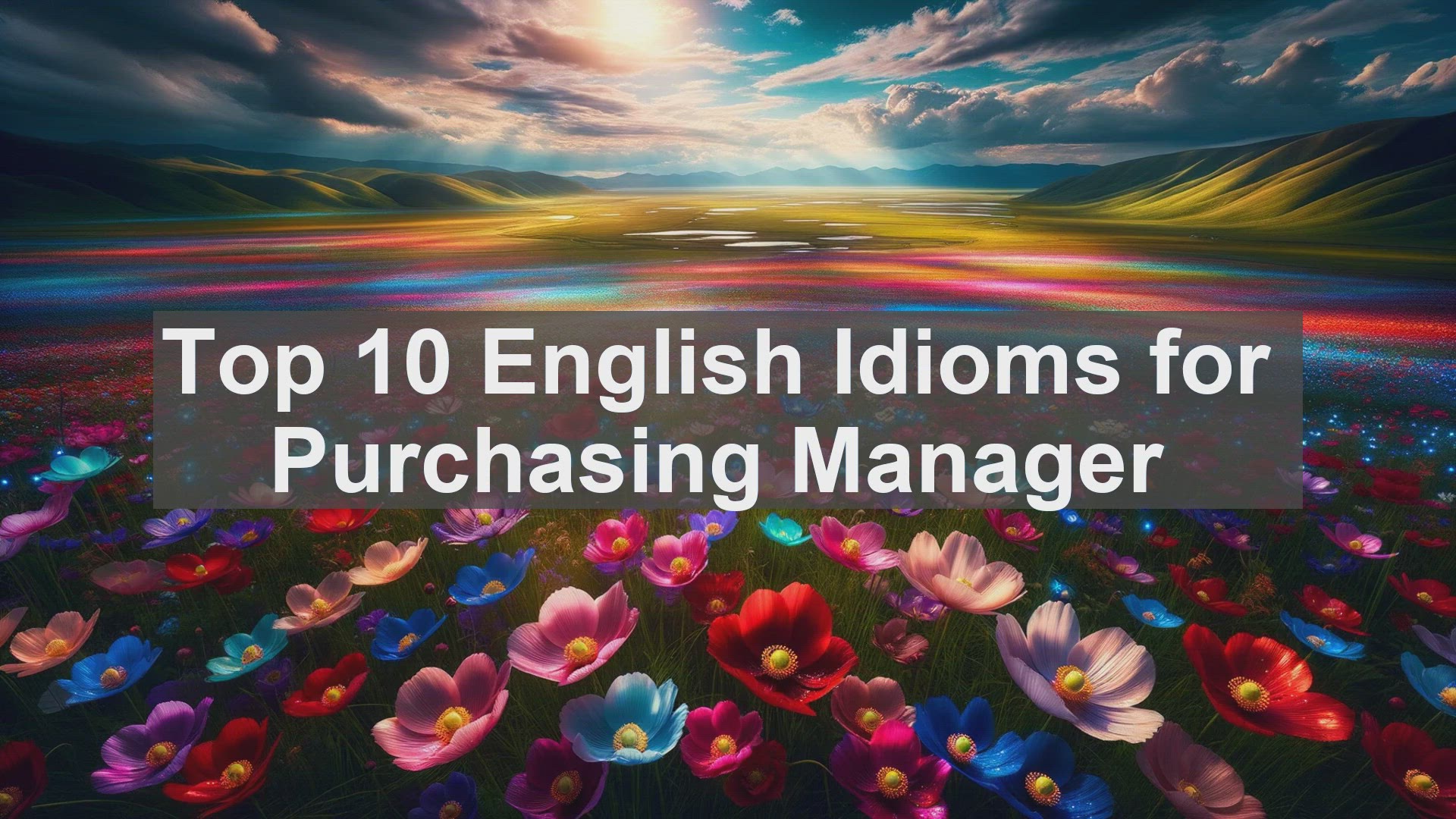 'Video thumbnail for Top 10 English Idioms for Purchasing Manager'
