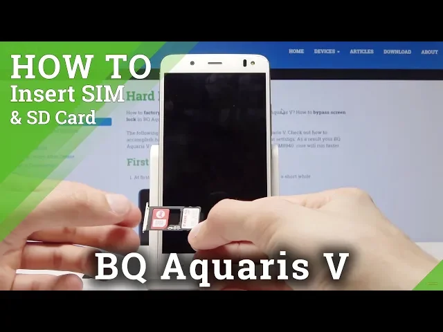 Video thumbnail for How to Install Micro SD in BQ Aquaris V - Set Up Nano SIM / Insert Micro SD