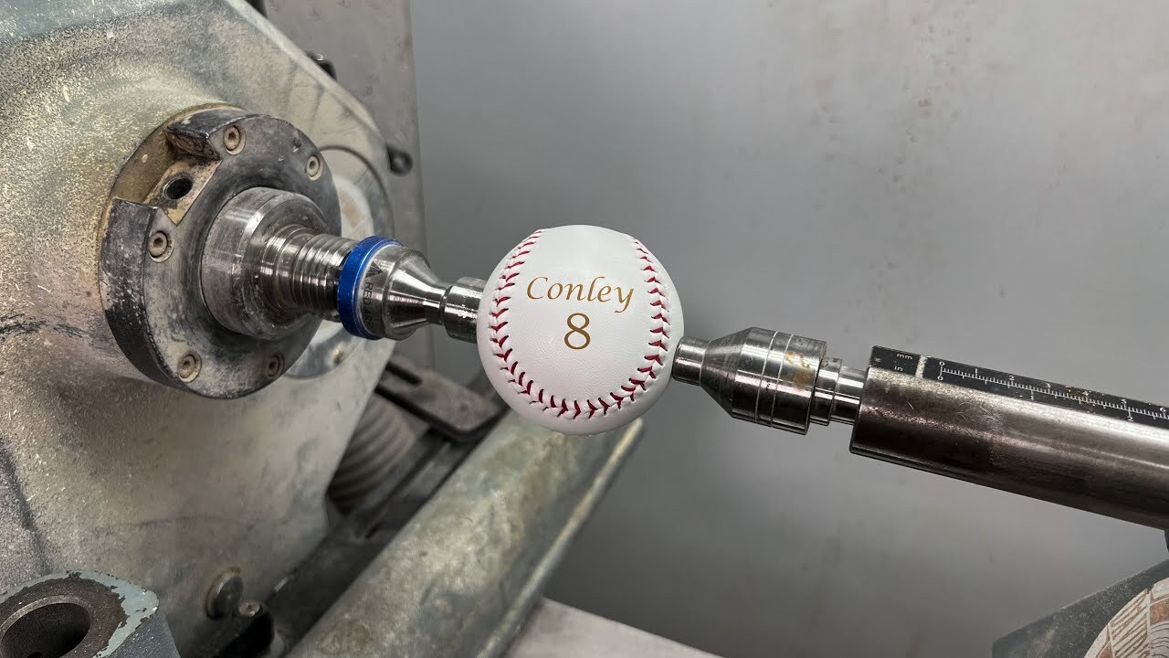 'Video thumbnail for Woodturning - Baseball Ball Egg'