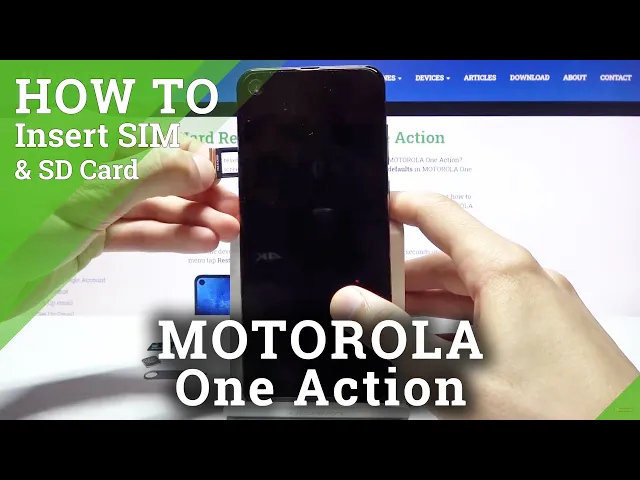Video thumbnail for How to Insert SIM & SD Cards in MOTOROLA One Action – SIM & SD Installation