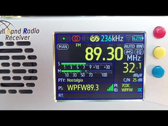 Video thumbnail for TEF 6686 LW/MW/SW/FM Stereo Portable Radio WPFW 89.3 FM Washington DC