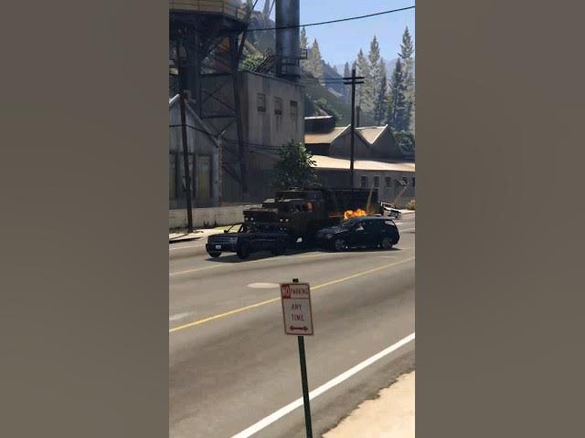 Video thumbnail for Car Crash Military #gta #shorts #shortsvideo