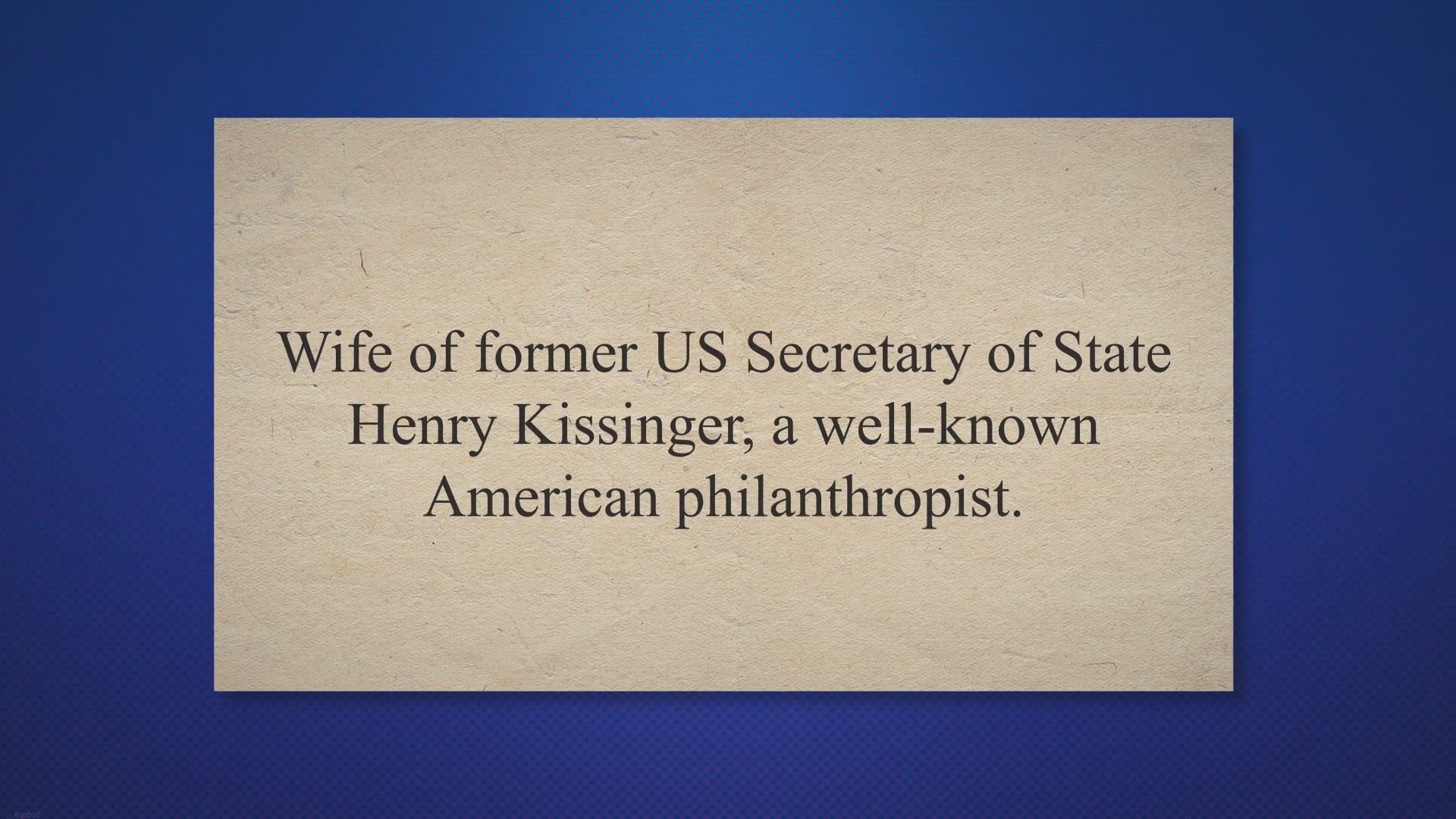 Video thumbnail for Nancy Kissinger Net Worth 2023, Height, Wiki, Age, Bio