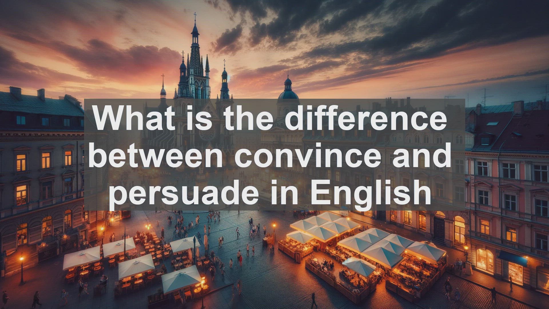 'Video thumbnail for What is the difference between convince and persuade in English?'