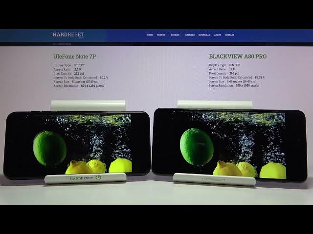 Video thumbnail for Display Comparison Ulefone Note 7P vs Blackview A80 Pro