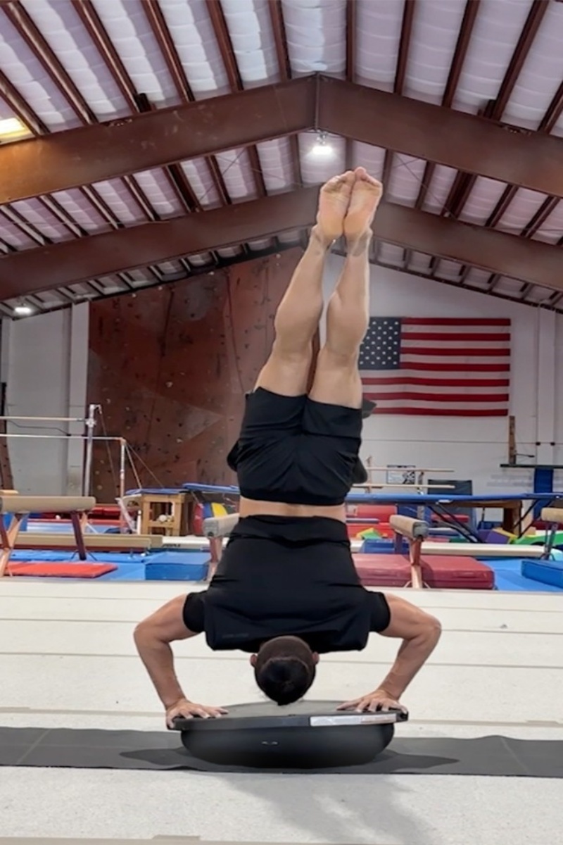 Video thumbnail for Most handstand push ups on a half balance ball in 30 seconds (male) - 27 by Andy Campos Cosme