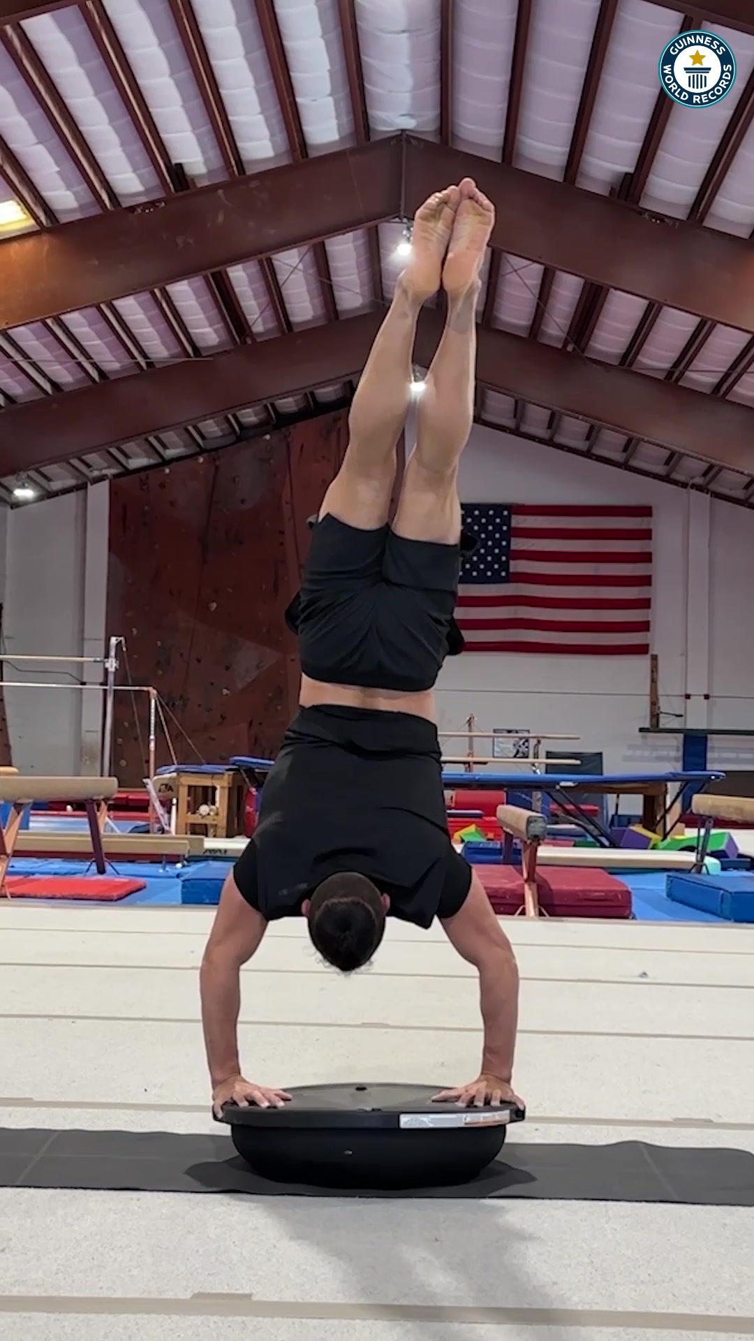 Video thumbnail for Most handstand push ups on a half balance ball in 30 seconds (male) - 27 by Andy Campos Cosme