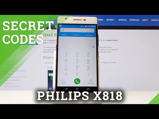 Video thumbnail for Secret Codes PHILIPS X818 - Hidden Mode / Advanced Info