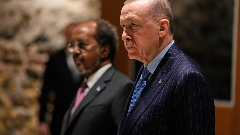Video thumbnail for President of Somalia meets with Turkish counterpart
