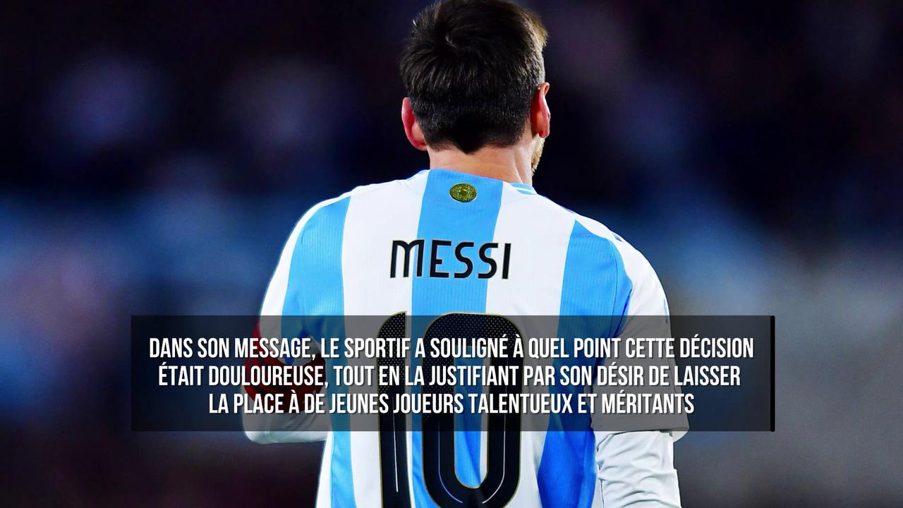 Video thumbnail for Lionel Messi prend officiellement sa retraite internationale au sein de l'équipe d'Argentine.