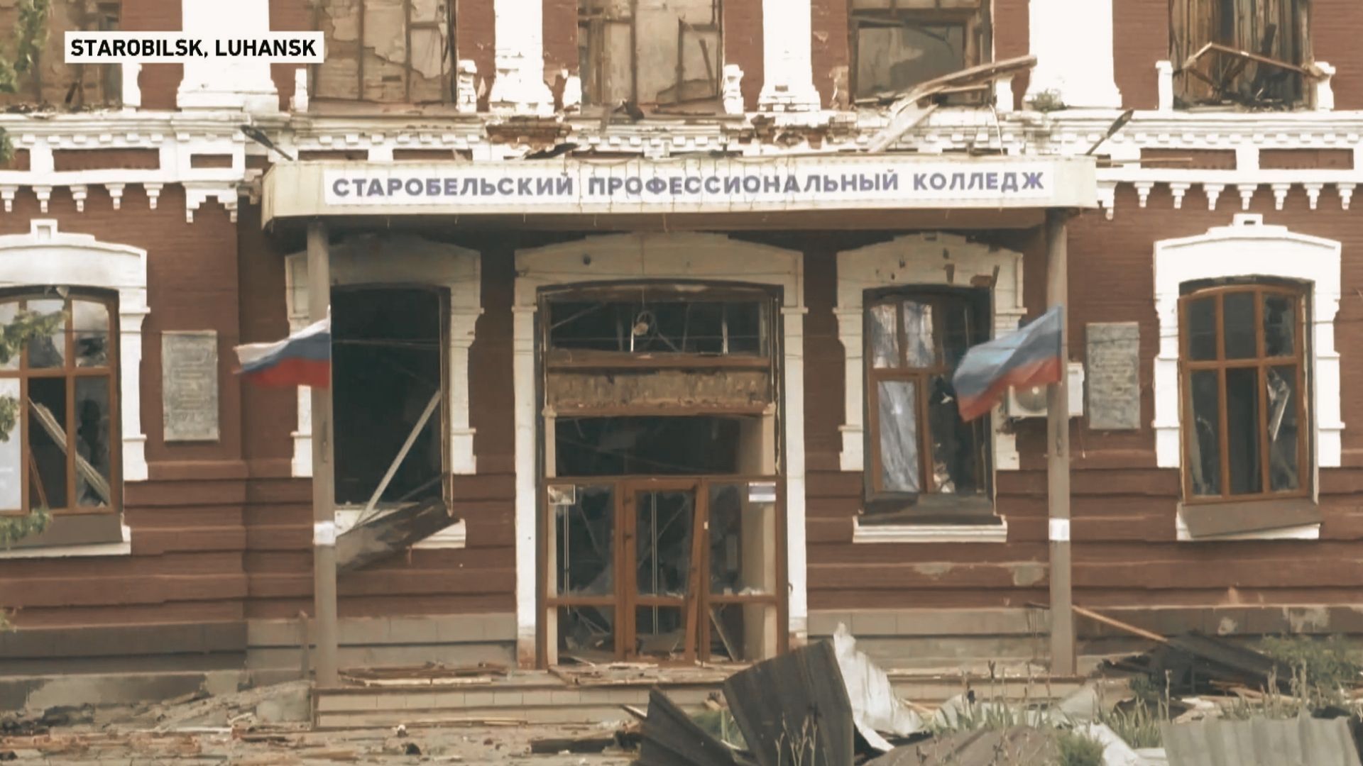 Video thumbnail for Ukraine denies targeting dormitory as drone war deepens inside Russia