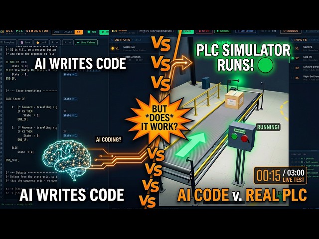 Video thumbnail for Can AI Program a PLC?  I Tested It Live in the ACC PLC Simulator!