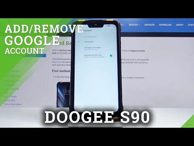 Video thumbnail for How to Add / Remove Google Account in DOOGEE S90 – Create / Erase User Data