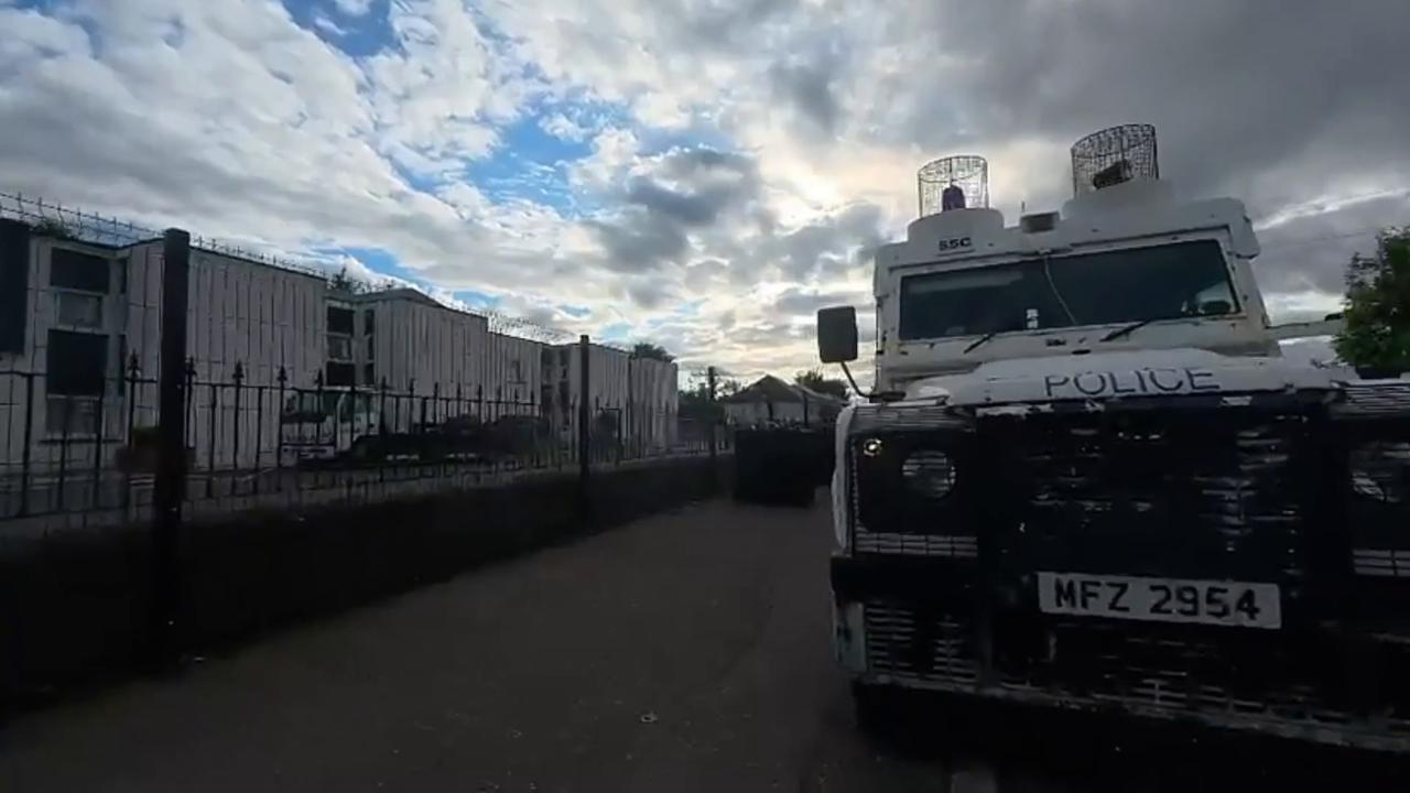 Video thumbnail for UK: Police implement security measures ahead of anti-immigrant demonstration in Newtownabbey.