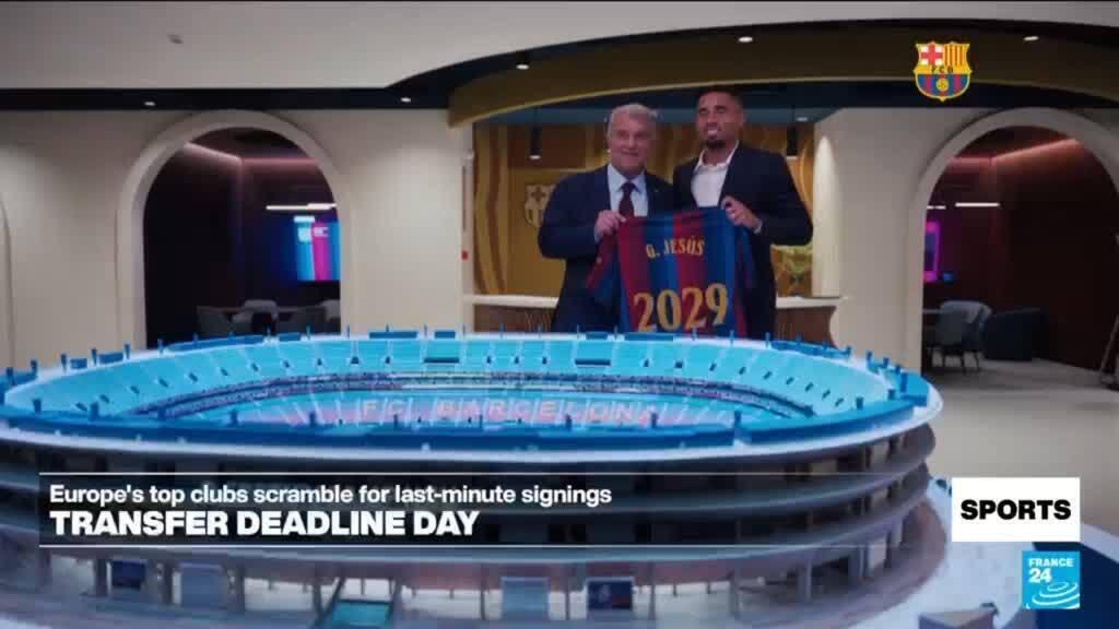 Video thumbnail for Football: Europe's top clubs scramble for last-minute signings