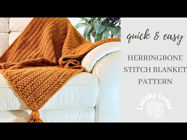 Video thumbnail for Cozy Herringbone Crochet Stitch Throw, Make in Just a Few Days, Quick & Easy